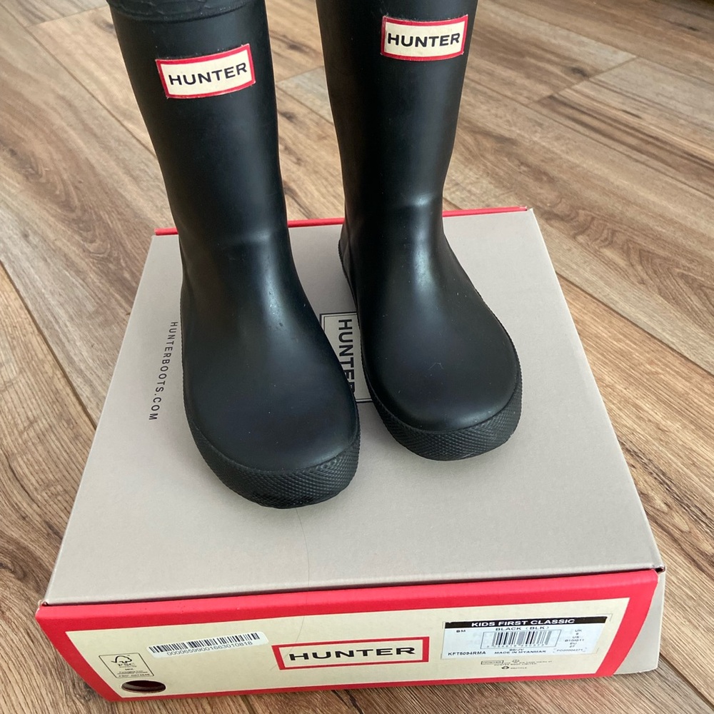 Hunter Kids First Classic Black Rain Boots